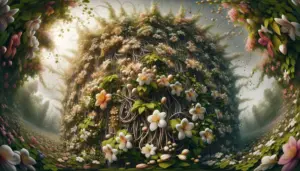 Plantas trepadoras con flor